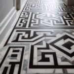 Black and White Artistic Marble Inlay